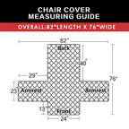 Easy-Going Reversible Couch Cover, Small Chair, Orange/Black