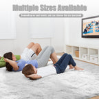 9x12 Fluffy Area Rugs for Living Room Bedroom,Large White Fuzzy Shag Rug
