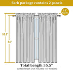 OWENIE Hot Pink Sheer Curtains for Bedroom Living Room 54 Inch Length 2 Panels Set, Soft Solid Light Filtering Sheer Short Curtains for Small Window, 2 Pcs Total 84 Width 54 Long, Hot Pink