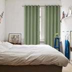 BGment Room Darkening Curtains 84 Inches Long - Grommet Thermal Insulated Drapes Window Treatment Curtains for Bedroom, 2 Panels, 70 x 84 Inch, Grass Green