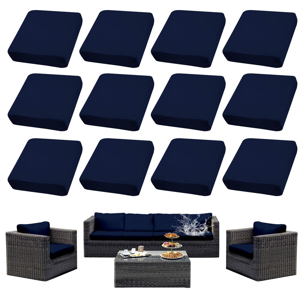 SUKAIKEQA 8PCS Patio Cushion Covers.Patio Furniture Couch SeatSlipcovers