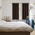 BGment Blackout Curtains for Living Room - Grommet Thermal Insulated Room Darkening Curtains for Bedroom, 2 Panels of 52 x 54 Inch, Brown