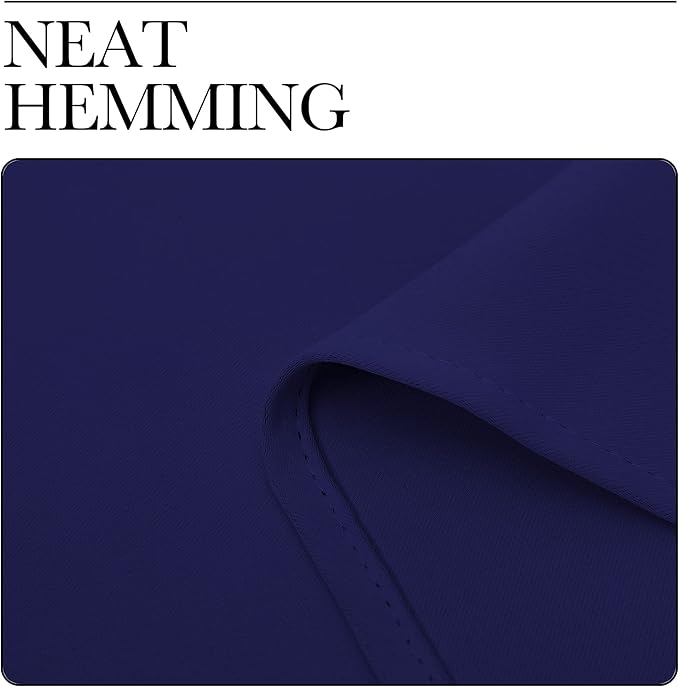 NICETOWN RV Blackout Curtains for Camper Windows, Navy Blue, 34" x 36", Set of 2, Kitchen Curtains, Short Blackout Drapes, Thermal Insulated Rod Pocket Window Treatment Draperies for Nursery