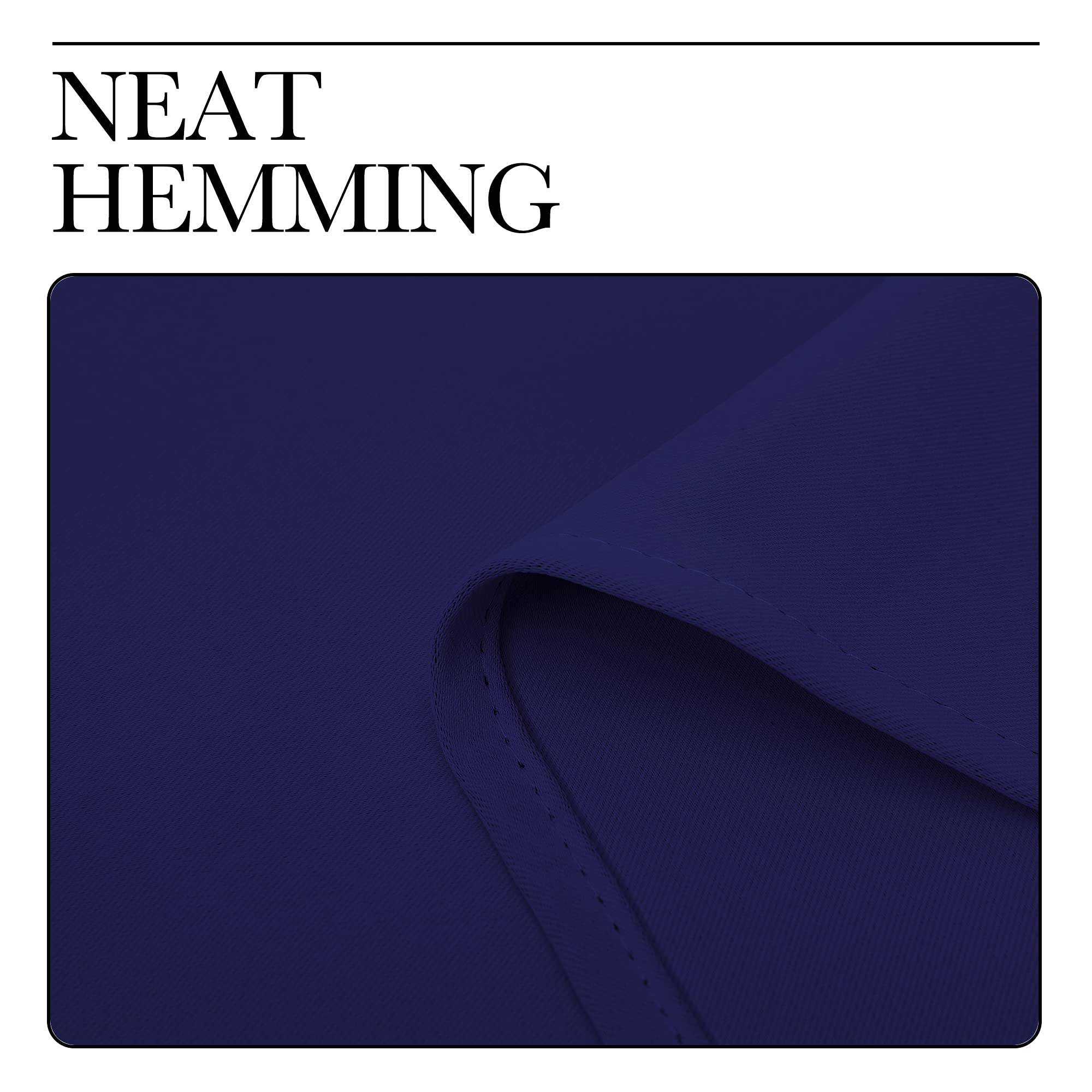 NICETOWN Blackout Curtains for Bedroom, Blackout Curtain Panels, Navy Blue, 1 Pair, 62 by 63-inch, Window Treatment Energy Saving Thermal Insulated Solid Rod Pocket Blackout Drapes/Draperies