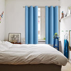 BGment Room Darkening Curtains 72 Inches Long - Grommet Thermal Insulated Drapes Window Treatment Curtains for Bedroom, 2 Panels, 42 x 72 Inch, Sky Blue