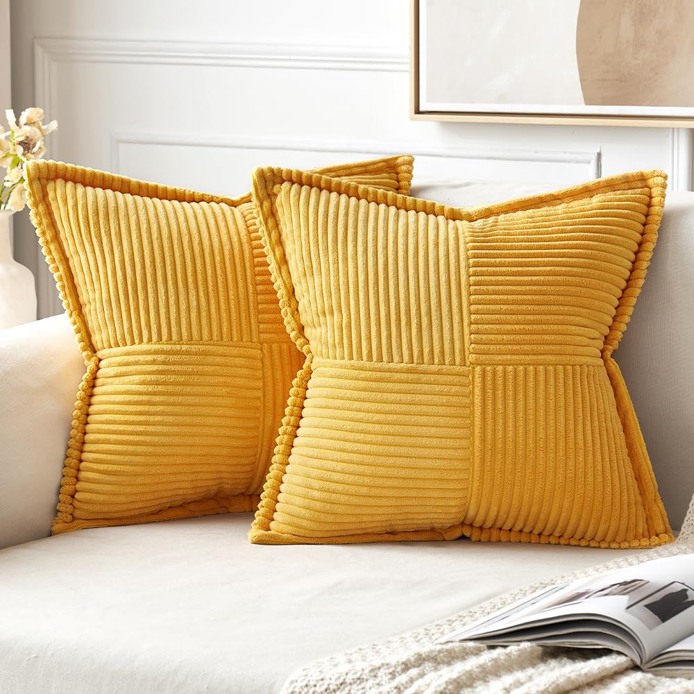 MIULEE Decorative Throw Pillow Covers for Couch 16x16 Inch Dustyblue 2 Pack
