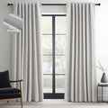 Topfinel 102 Inches Long Custom Blackout Linen Curtains, Gray Soundproofing Pinch Pleated Noise Cancelling Curtains with Pin Hooks for Traverse Rods, Burlap Drapes 2 Panels for Living Room Bedroom