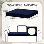 8 Piece Outdoor Cushion Covers, Patio Sofa Cushion Covers, Stretch Fit