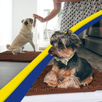 Muddy Mat® | Super Absorbent Door Mat Indoor, Microfiber Quick Dry Chenille Entryway Rug, Non-Slip Front Door Mat, Indoor Mats for Entryway, Machine Washable Pet Rug, Brown 24"x96"