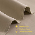 NICETOWN Room Darkening Draperies Window Curtain Panels, Thermal Insulated Grommet Room Darkening Curtains for Bedroom (Biscotti Beige, 2 Panels, W42 x L54)