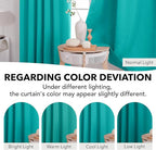Deconovo Blackout Curtains, Thermal Insulated, W52 x L63 2 Panels, Back Tab, Machine Washable, Room-Darkening Drapes for Bedroom/Living Room Turquoise