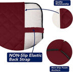 PureFit Reversible Quilted Sofa Cover, Water Resistant Slipcover Furniture Protector, Washable Couch Cover with Non Slip and Elastic Straps for Kids, Dogs, Pets (XX Large, Red/Ivory)