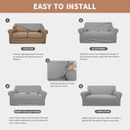 Easy-Going Waterproof Loveseat Couch Cover Stretch Jacquard Sofa Cover