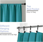 Simplebrand Ava Teal Blackout Curtains for Bedroom 84 Inch Length 2 Panels Set, Solid Thermal Insulated Privacy Nursery Window Treatment Curtains Blackout Drapes, W40 x L84 Inch, Teal