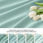 MIULEE Aqua Back Tab Blackout Curtains 84 Inch Length 2 Panels Set for Living Room Bedroom Privacy, Rod Pocket/Pinch Pleat Thermal Insulated Room Darkening Pleated Light Blocking Drapes