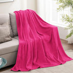 BEDELITE Fleece Blanket Twin Size Hot Pink Valentines Throw Blankets for Couch & Bed, 300GSM Luxury Plush Cozy Fuzzy Blanket 60x80 inches, Super Soft Warm Lightweight Throw Blanket for Travel Camping