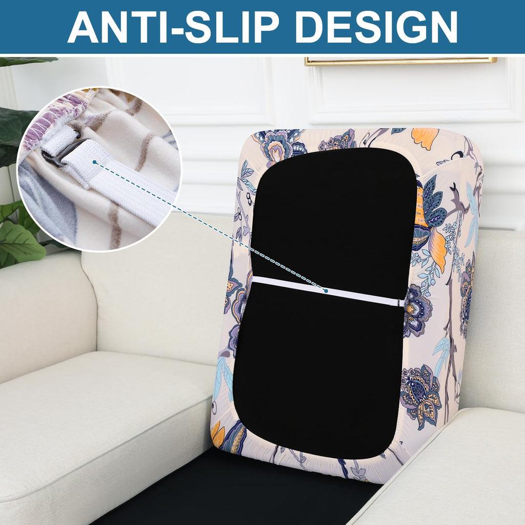 Smiry Printed Couch Cushion Covers, Stretch Couch Covers for Sofa