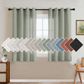 H.VERSAILTEX Living Room Linen Curtains Nickel Grommet Curtains Energy Saving Light Filtering Window Treatments Panels for Bedroom, Sea Grass, 2 Panels, 52 x 108 - Inch