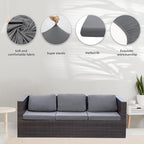 8Pcs Stretch Patio Cushion Covers,Outdoor Couch Covers Replacement,Outdoor Couch & Sofa Slipcovers,for Patio Furniture Cushion Covers,Washable Reusable Furniture Protector (Gray, Cover Only)