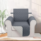 Recliner Chair Covers Reversible Sofa Cover Couch Cover for Pets Lazy Boy Furniture Protector(23''Chair,Dark Blue/Light Grey)
