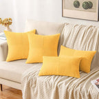 MIULEE Yellow Decorative Throw Pillow Covers for Couch 18x18 Inch