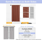 Simplebrand Ava Terracotta Blackout Curtains for Bedroom 96 Inches Long 2 Panels, Thermal Insulated, Energy Saving Living Room Window Treatment Curtains Blackout Drapes, W40 x L96 Inch, Terracotta