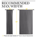 NICETOWN Blackout Curtain Panels for Window - Energy Efficient & Noise Reducing Thermal Insulated Rod Pocket Blackout Drapes/Draperies for Living Room (Grey, 2 Panels, W52 inches x L84 inches)