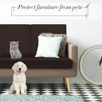 Newwiee Set of 4 Stretch Patio Cushion Covers Sofa Couch Seat Chair Slipcovers Cushion Cover Replacement Furniture Protector for Pets Washable(Dark Coffee,Seat Cover,Solid)