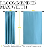 NICETOWN 2 Panels Blackout Curtains, Rod Pocket Thermal Insulated Drapess for Bedroom, Privacy Protection Easy-Care Heavy Duty Curtains for Living Room/Dining Room, W70 x L95 inches, Teal Blue