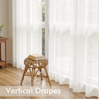 MIULEE Ivory Sheer Curtains 84 Inches Long 4 Panels 42 x 84 Inches