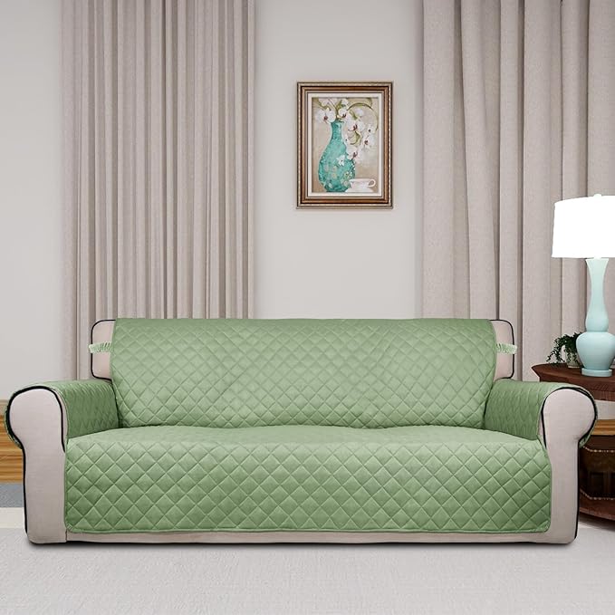 PureFit Reversible Quilted Sofa Cover Dog Couch Covers for Sofa, 66 in