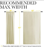 NICETOWN Blackout Curtains for Living Curtains, Room Darkening Curtains & Drapes for Kids Bedroom, Home Decoration Draperies (Beige, 52 in x 63 in (W x L), 2 PCs)