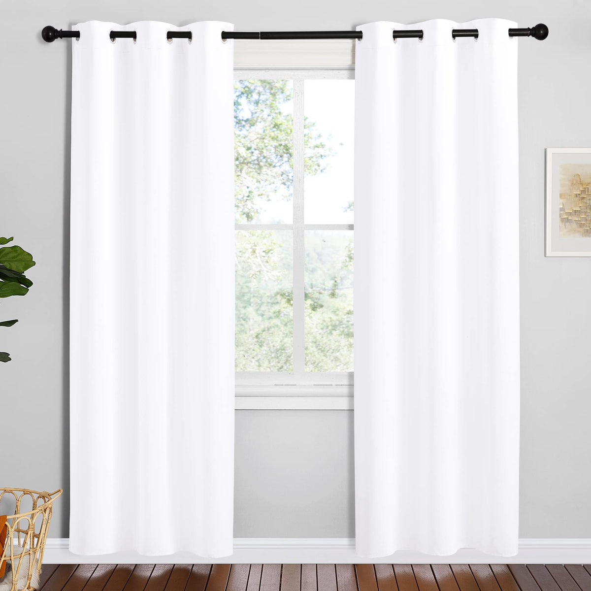 NICETOWN Navy Blackout Curtains for Kid's Room 42" Wide x 78" Long 2 Panels