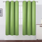 LEMOMO Light Green Thermal Blackout Curtains/42 x 72 Inch/Set of 2 Panels Room Darkening Curtains for Bedroom