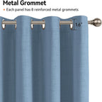 100% Blackout Shield Curtains, Blue, 50''W x 84''L, 2 Panels, Grommet Top, Thermal Insulated, Full Light Blackout, Living Room/Bedroom