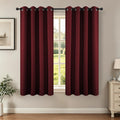 Joydeco Blackout Curtains for Bedroom 54 Inch Drapes 2 Panels Burgundy