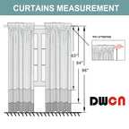 DWCN Blackout Curtains for Bedroom Living Room 42 x 54 Inch Long 2 Panels