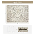 8x10 Washable Area Rugs for Living Room,Bedroom,Dining Room- Morocco Beige