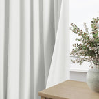 Guken 100% Blackout Linen Curtains 110 Inch Wide by 52 Inch 2 Panels Set for Living Room Bedroom Back Tab Thermal Insulated Black Out Linen Drapes Room Darkening Window Curtains