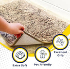 Muddy Mat® | Super Water Absorbent Door Mat Indoor, Microfiber Quick Dry Chenille Entryway Rug, Slip Resistant Front Door Mat, Indoor Mats for Entryway, Machine Washable Pet Rug, Beige 5ft x 7ft