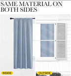 NICETOWN Blackout Curtains for Bedroom, Blackout Curtain Panels, Vintage Blue, 1 Pair, 42 by 45-inch, Window Treatment Energy Saving Thermal Insulated Solid Rod Pocket Blackout Drapes/Draperies