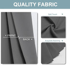ChrisDowa Blackout Curtains 78 inches Long for Bedroom - 2 Panels Set Grommet Thermal Insulated Room Darkening Curtains for Living Room (Grey, 42 x 78 Inch)