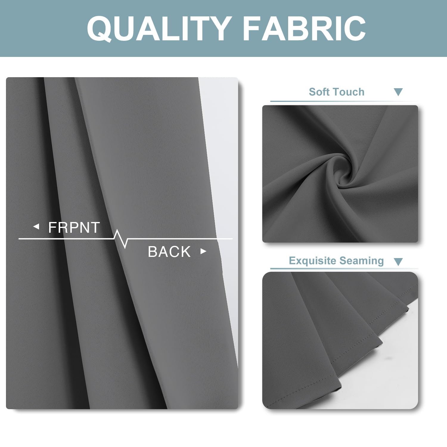 ChrisDowa Blackout Curtains for Bedroom and Living Room 63 Inches Long