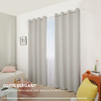 Deconovo Living Room Curtains 84 Inches Long, Blackout Curtains for Bedroom