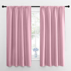 NICETOWN Kitchen Curtains, Short Blackout Drapes, Rouge Pink, 34 in x 45 in (W x L), Set of 2, Thermal Insulated Rod Pocket Window Treatment Draperies for Nursery