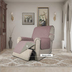 Easy-Going Reversible Couch Cover, Recliner 22 in, Pink/Beige