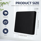8Pcs Outdoor Cushion Covers, Patio Cushion Covers,Stretch Elastic Slipcovers, Replacement Washable & Reusable Furniture Protector for Patio Couch (Black,Cover Only)