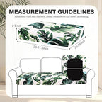 hyha 12Pcs Patio Cushion Covers, Stretch Outdoor Couch Cushion Covers, Washable Outdoor Chair/Sofa Slipcovers for Patio Furniture Cushions Protector with Elastic Bottom(Monstera Deliciosa,Cover Only)