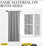 NICETOWN Kitchen Window Curtains 63 Long - Home Decoration Thermal Insulated Rod Pocket Blackout Blinds & Drapes for Small Windows (Silver Grey, 2 Panels, W34 x L63 -Inch)