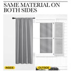 NICETOWN Kitchen Window Curtains 63 Long - Home Decoration Thermal Insulated Rod Pocket Blackout Blinds & Drapes for Small Windows (Silver Grey, 2 Panels, W34 x L63 -Inch)
